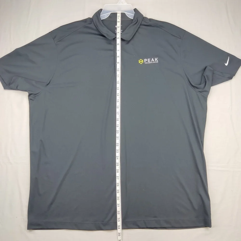 Nike Polo Shirt Mens‎ 3XL Black Peak Technologies Dri-FIT Short Sleeve Corporate